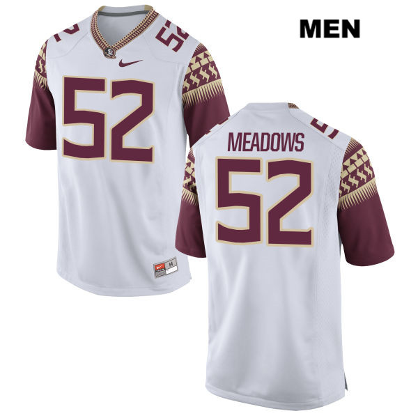 Men's NCAA Nike Florida State Seminoles #52 Christian Meadows College White Stitched Authentic Football Jersey DAH8569VT